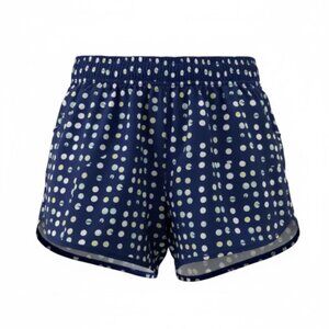 Z By Zella Girls Polka Dot Elastic Waist Active Shorts L Blue/White/Yellow